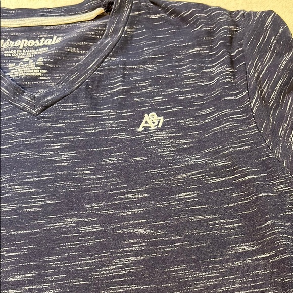 Aeropostale Blue Short Sleeve Tee with Crew Neck - Picture 3 of 6
